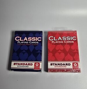 Classic Playing Cards - Blue & Red Decks by